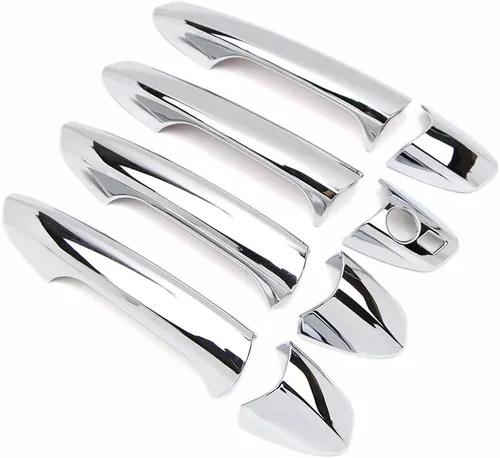 Miniatura 3 de Dreamseek 8 piezas de 4 manijas de puerta compatibles con Mercedes Benz CLA GLK GLA GLE B C E ML Clase X156 W166 W204 W212 W246 Exterior ABS Molding