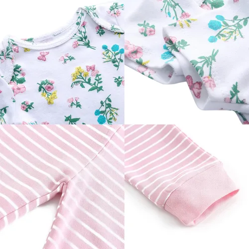 Miniatura 6 de MAMIMAKA Newborn Layette Gift Set 27-Piece Baby Girl Clothes Bodysuits Pants Essentials and Accessories 0-6Months