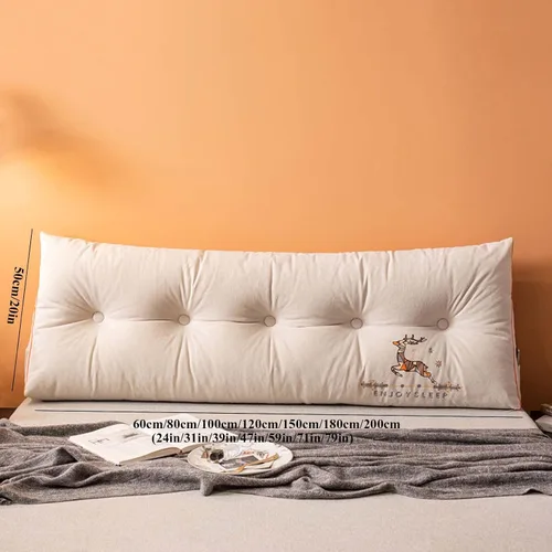 Miniatura 7 de YSUEFIJO Almohada triangular de lectura para reposo en cama, cojín grande para cabecero, respaldo, almohada de cuña, cojín de apoyo