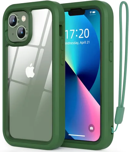Miniatura 11 de WXR Funda para iPhone 13 mini/iPhone 12 Mini, parachoques de silicona suave y parte trasera de policarbonato duro transparente e interior de Azul