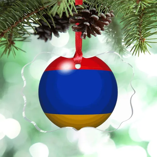 Miniatura 30 de Bandera de Cabo Verde, decoración para árbol de Navidad, bola 3D, recuerdo de la ciudad del país, adornos de Navidad personalizados, decoración