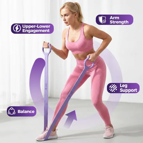 Miniatura 5 de Figura 8 Banda de resistencia de fitness, Figura 8 bandas de ejercicio para mujeres y hombres, 8 bandas de goma de resistencia en forma de brazos