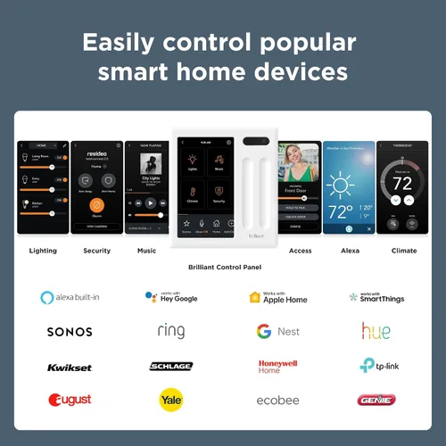 Miniatura 2 de Control Inteligente para el Hogar de Brilliant (Panel Enchufable) — Alexa Incorporada y Compatible con Ring, Sonos, Hue, Google Nest, Wemo