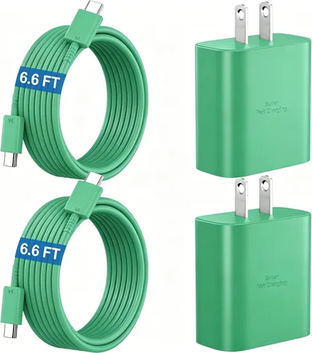 Miniatura 31 de Cargador súper rápido USB C de 45 W para teléfono Android tipo C, bloque de carga rápida con cable de 5 pies para Samsung Galaxy S26/S26