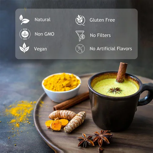 Miniatura 9 de Polvo de curcumina de cúrcuma con pimienta negra, mezcla de leche de cúrcuma con curcumina de cúrcuma, pimienta negra, mezcla de bebida instantánea