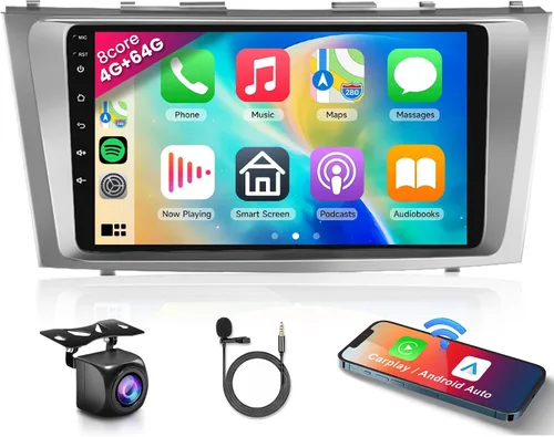 Miniatura 10 de Para Toyota Camry 2006 2007 2008 2009 2010 2011 Android 15 Estéreo de coche 9 pulgadas HD pantalla táctil Radio de coche con CarPlay Android Auto