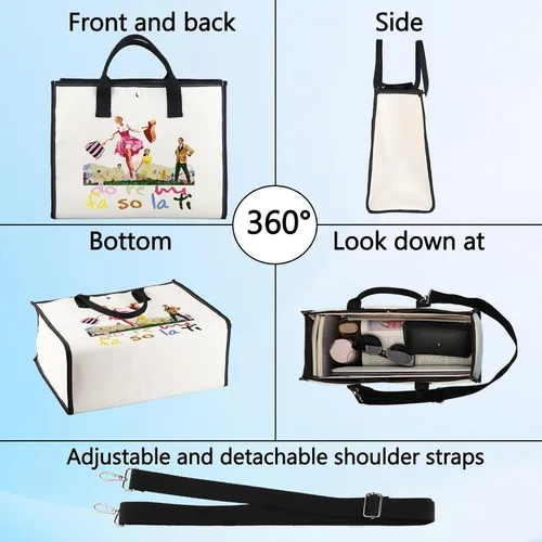 Miniatura 3 de BWWKTOP Bolsa de maquillaje cosmética musical con sonido Von Trapp Gift Do Re Mi Fa So La Ti Theater Bolsa con cremallera Bolsa de mercancía musical