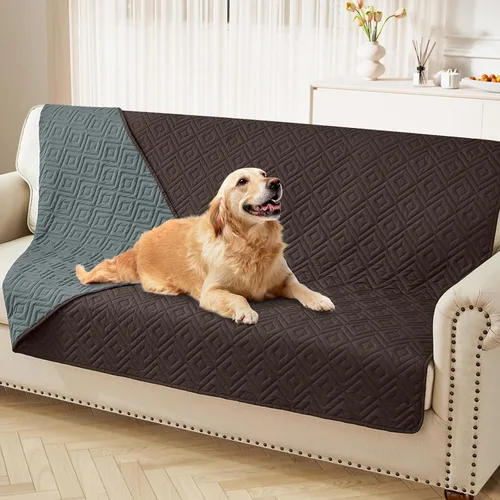 Miniatura 77 de hyha Manta impermeable para perro, manta suave para cama de perro, manta para mascotas, funda de sofá impermeable lavable para perros, fundas Gris