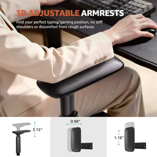 Miniatura 6 de ErgoSift M1 Silla ergonómica de malla para oficina, silla de escritorio de oficina en casa con soporte lumbar ajustable, cómoda silla