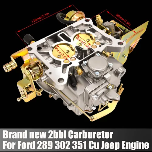 Miniatura 3 de Carburador de 2 barriles 2100 2150 Compatible con Ford F100 F250 F350 (289 302 351 Cu) y motores Jeep - Estrangulador eléctrico con junta de montaje