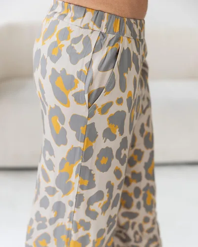 Miniatura 7 de The Drop victoriouslogan - Pantalón con estampado de guepardo crema irlandesa para mujer