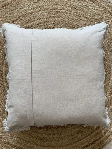 Miniatura 7 de Juego de 2 fundas de almohada bohemias para sofá, 20 x 20 pulgadas, de algodón, tejidas a mano, fundas de almohada decorativas para dormitorio, sala