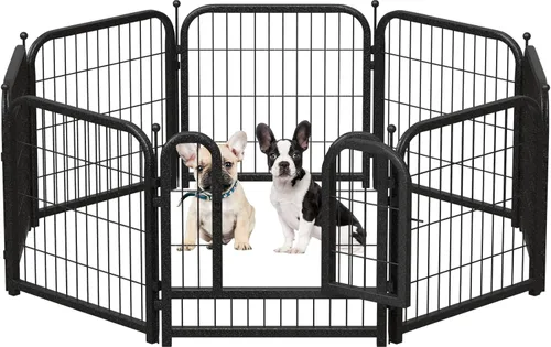 Miniatura 9 de Corralito de metal para perros, 40 pulgadas de altura, 32 paneles, valla grande para perros grandes, medianos y pequeños, para interiores