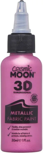 Miniatura 12 de Cosmic Moon - Pintura metalizada para tela 3D - 1.01fl oz - Azul - Pintura textil para ropa, camisetas, bolsos, zapatos y lienzo
