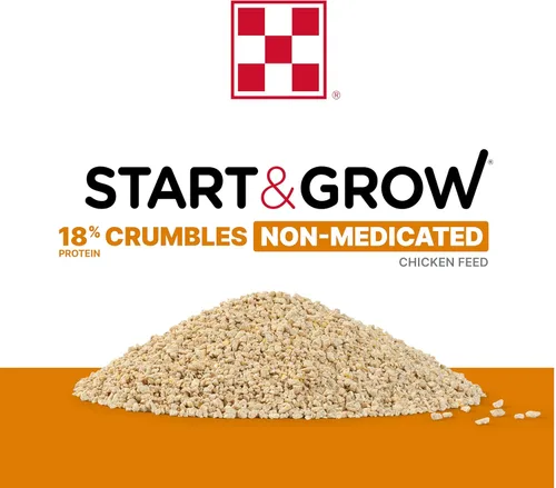 Miniatura 4 de Purina Comience y crezca Alimento para pollitos no medicados Crumbles Nutricionalmente completo - Bolsa de 5 libras (5 libras)