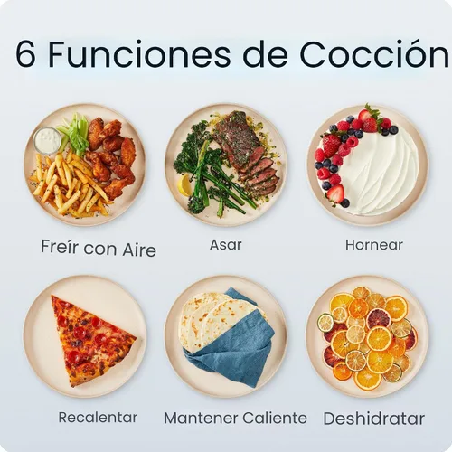 Miniatura 5 de Chefman Crispinator - Freidora de aire 6 en 1 con capacidad de 8 cuartos de galón, temperatura máxima de 450 °F con tecnología TurboFry Pro