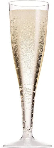 Miniatura 4 de Munfix 50 copas de champán de plástico – Copas de champán transparentes desechables de 5 onzas para fiestas, Mimosa Bar, eventos, boda y fiesta