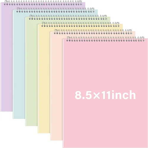 Miniatura 14 de Maitys 6 blocs de notas legales Steno en espiral de 8.5 x 11 pulgadas, bloc de notas encuadernadas en la parte superior, tapa dura, bloc de notas