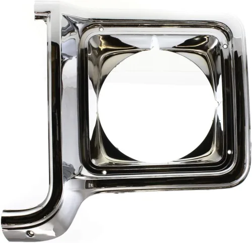 Para puerta de faros delanteros Chevy K10 1975 1976 1977 lado del conductor | Redondo | Cromo y plateado oscuro pintado | GM2512134 | 376627