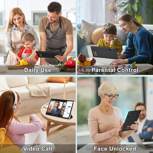 Miniatura 7 de Tableta 2025 con Android 15 de 10 pulgadas con teclado de 30 GB de RAM 64 GB ROM, tableta 2 en 1 Octa-Core con Gemini AI, WiFi 5G, 6000 mAh, Negro