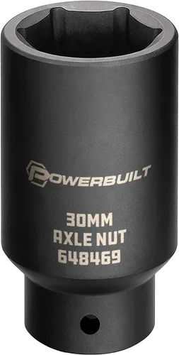 Miniatura 12 de Powerbuilt 647076 - 647076 - Toma de tuerca de eje de 1.142 in, punta extra profunda, quitar tuercas del eje del eje de la rueda delantera, orificio