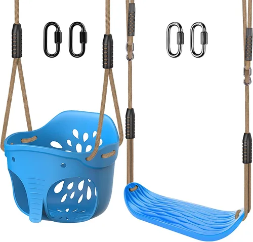 Miniatura 15 de SELEWARE Asiento de columpio resistente para adultos y niños, columpio de árbol con cuerdas a prueba de clima, accesorios para patio trasero