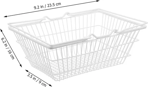 Miniatura 2 de NUOBESTY Cesta de compras portátil de mano con asa para cosméticos de comestibles y organización del hogar, solución de almacenamiento ligera