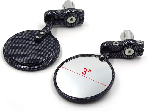 Miniatura 2 de Espejos laterales con barra para motocicleta, fibra de vidrio, 1 pulgada, para motocicletas Honda, Kawasaki, Suzuki, Yamaha, Ducati