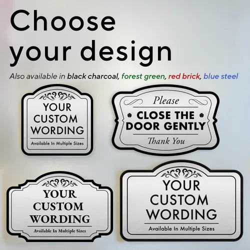 Miniatura 3 de SPEEDYORDERS Letreros metálicos personalizados, letreros de aluminio personalizados, 36 x 24 pulgadas, plata cepillada, palabras y citas, decoración