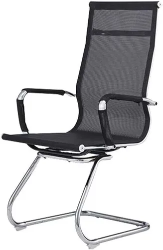 Miniatura 7 de Silla simple para conferencias, silla de oficina, silla de entrenamiento para sala de estar, silla de personal arqueada, silla de malla
