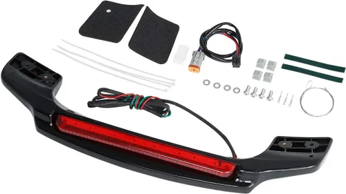 Miniatura 3 de TCT-MOTORPARTS Alerón de luz LED negro vívido para maletero de Harley King Razor Chopped Trunk Luggage Electra Glide Road Glide Street Glide