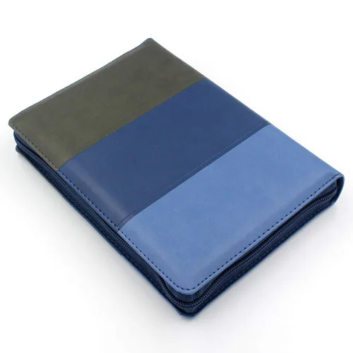 Miniatura 3 de Biblia RVR60 - Concordancia Amplia, Letra Grande, palabras de Jesus en Rojo, ziper, indice, tapa en imitacion cuero triotone azul y canto plateado