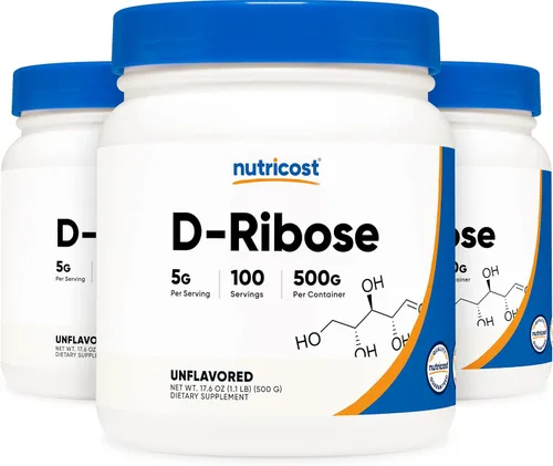 Miniatura 7 de Nutricost D-ribosa en polvo de 17.64 oz, 5000 mg por porción, sin OMG (17.64 oz)