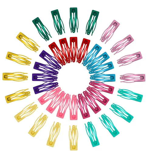 40 pinzas de doble agarre para el cabello, pinzas de metal a presión, pasadores antideslizantes para el cabello para mujeres, suministros de salón,