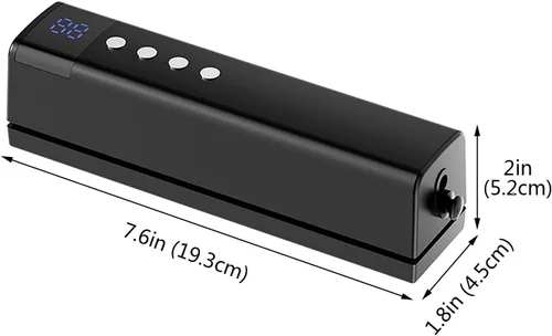 Miniatura 7 de Máquina selladora al vacío recargable inalámbrica, diseño portátil de mano para viajes y preparación de emergencia, carga rápida USB-C (negro)