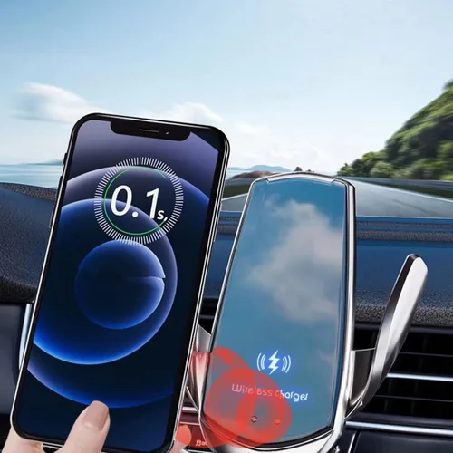Miniatura 2 de Cargador de Coche Inalámbrico Automotriz por Inducción Eléctrica de 15W, Cargador Inalámbrico para Coche, Soporte de Ventilación de Coche, Montaje