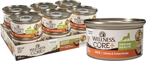 Miniatura 15 de Wellness CORE+ Digestive Health Pate Alimento húmedo enlatado en paté para adultos, natural, rico en proteínas, sin granos, receta de pescado