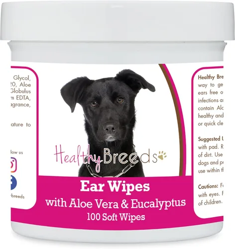 Miniatura 5 de Healthy Breeds Pastor alemán, silla de montar, toallitas de limpieza de oídos con aloe y eucalipto para perros, 100