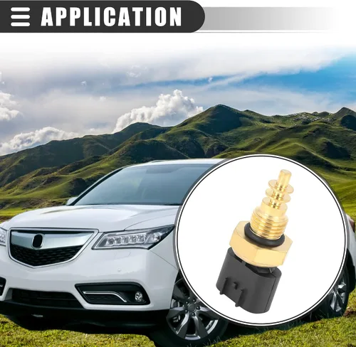 Miniatura 2 de Motoforti Sensor de temperatura del agua del refrigerante del automóvil, para Acura MDX 2004-2005, plástico, 13650-50G01, 91172375, negro