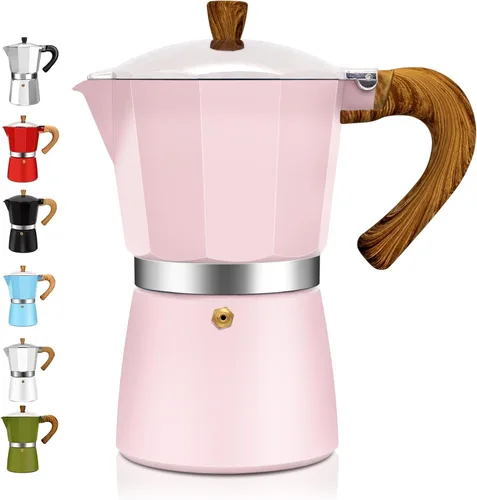 Miniatura 9 de Estufa de aluminio de 2 tazas de café expreso Moka Pot Express Percolator Italiano Classic Mocha Máquina de café para café italiano y cubano Plateado