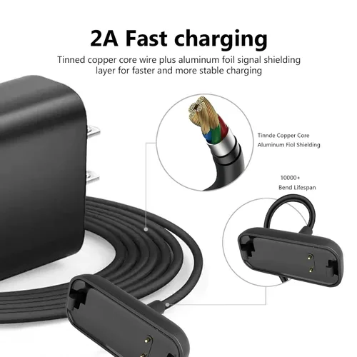 Miniatura 4 de Cargador de pared rápido para Fitbit Inspire 2, Cargador Fit bit Ace 3 para niños, Cable de carga USB de repuesto para Fitbit Inspire 2 HR