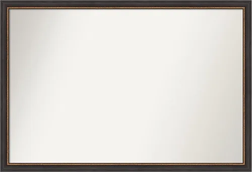 Miniatura 180 de Amanti Art Espejo de baño negro para sobre el fregadero, 23 x 23 pulgadas, espejo cuadrado negro Ashton, marco de madera tradicional mediano, se
