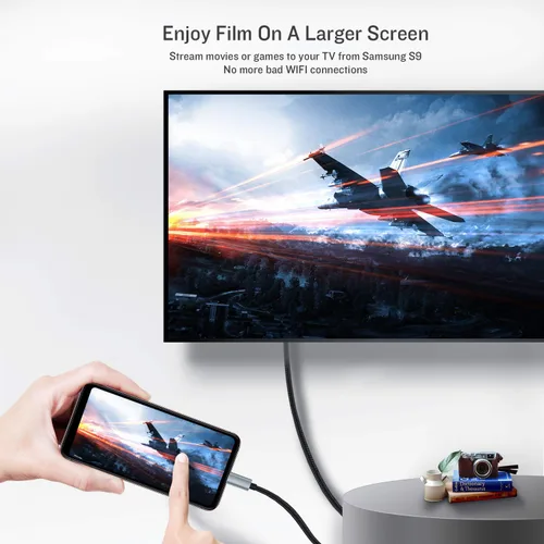 Miniatura 3 de Cable USB C a HDMI, [4K, alta velocidad], cable USB tipo C a HDMI para oficina en casa, [compatible con Thunderbolt 3/4] para MacBook Pro/Air 2020
