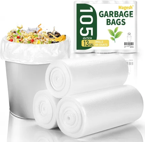 Miniatura 13 de Magesh Bolsa de basura de 4 galones fuerte, sin fugas, pequeñas bolsas de basura sin perfume gruesas para baño, oficina, cocina, bote de basura