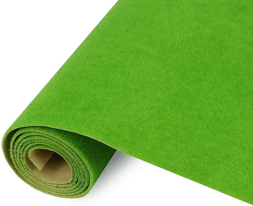 CP102 Alfombra de Hierba Artificial para Modelos de Trenes Verde Claro 40x100cm o 15.7' x 39' para Decoración, Manualidades, Paisaje de Modelo, DIY