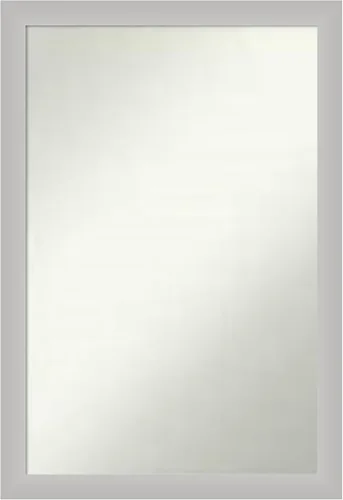 Miniatura 45 de Amanti Art Silver Bathroom Mirror for Over Sink, 24x49 Custom Made Marred Pewter Rectangle Vanity Mirror, Oversize Casual Wood Frame, Hangs Estaño
