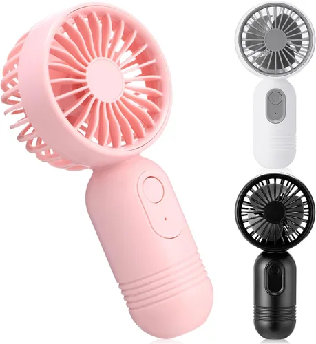 Miniatura 42 de Rossesay Miniventilador portátil a granel, lindo ventilador de mano ligero, pequeño ventilador personal de mano y pestañas de 3 velocidades