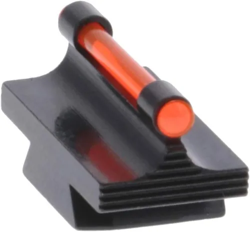 Miniatura 2 de Mira de pistola de acero de 3/8 pulgadas de riel frontal de sustitución de fibra óptica, rampa de mira de altura opcional, roja/verde Rojo