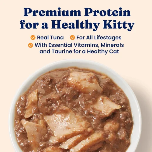 Miniatura 2 de Solid Gold comida húmeda para gatos desmenuzada con salsa - Alimento enlatado para gatos hecho con atún real - Sin granos de los Cinco Océanos