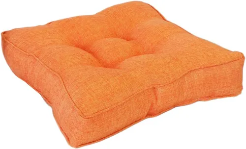 Miniatura 7 de Cojín cuadrado sólido de 16 pulgadas para silla, estilo tatami, cojín antideslizante y grueso, tapete suave para silla de oficina, cocina, comedor